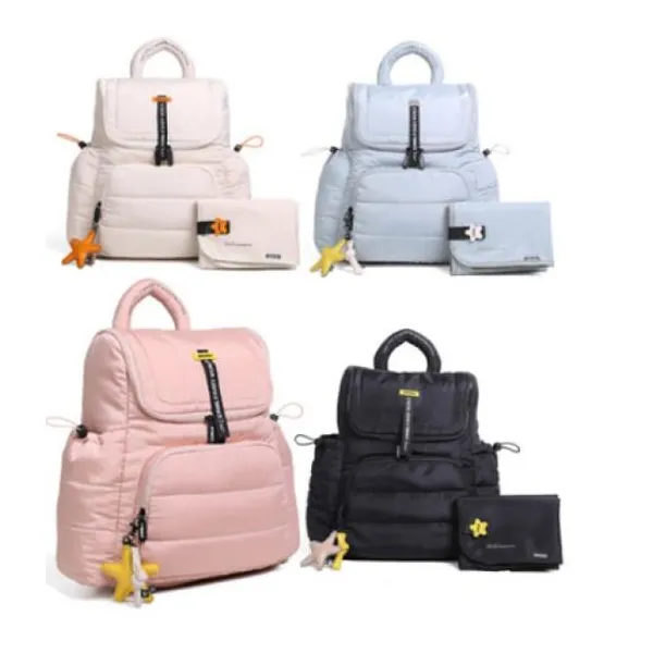 Mochila maternity baby world (nude-mint-pale pink-black)
