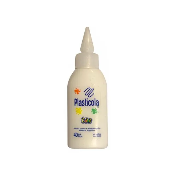 Adhesivo vinílico color Plasticola 40 grsblanco