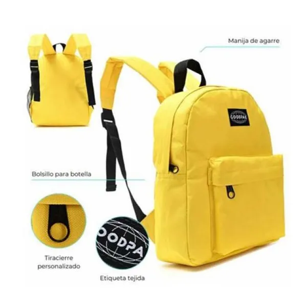 Mochila goodpak amarillo 31x27x10.5 cm 12 pulg