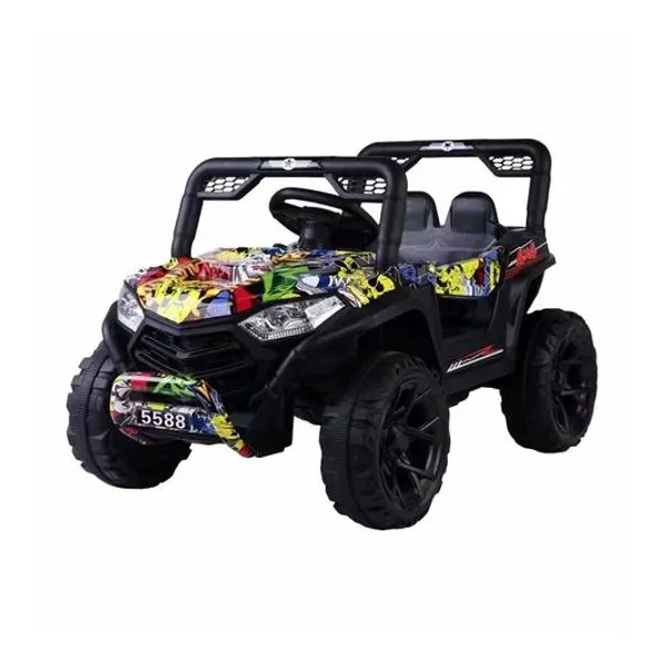 Utv deportivo grafitti a batería 12v con luz, sonido y control remoto 110x65x65