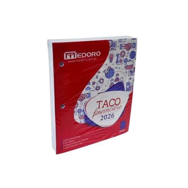 Taco financiero 2026 13.5x16.5 cm medoro