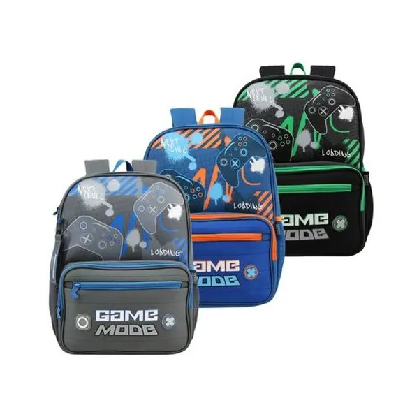 Mochila 18" espalda gamer x unidad colores surtidos lsyd