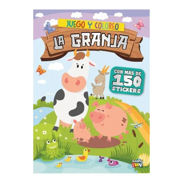 Juego y coloreo la granja 28 20 cm