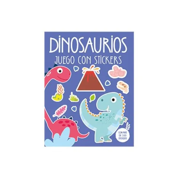 Libro juego con stickers dinosaurio 21.5x27.5 cm