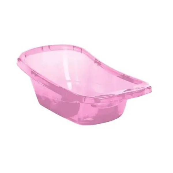 Bañera plástica rosa traslucido 25 lts 23x40x70 cm isakito