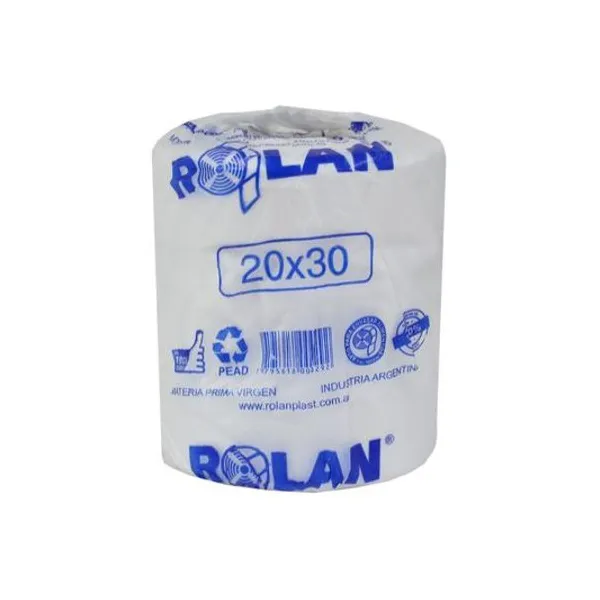 Bolsa arranque 20x30 cm rolan azul calidad 9000 bobina 1.5kgs rolanplast