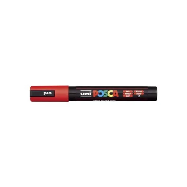 Marcador Uni posca al agua para g.rojo rubi
