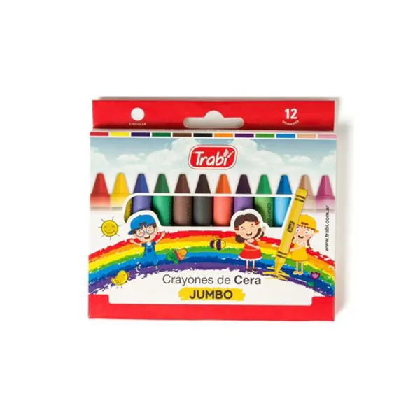 Cerita crayón trabi jumbo x12 col.surtidos