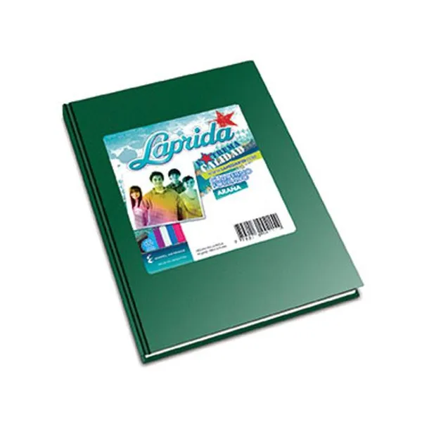 Cuaderno tapa dura Laprida forr.x 98 hs.cuaderno verde