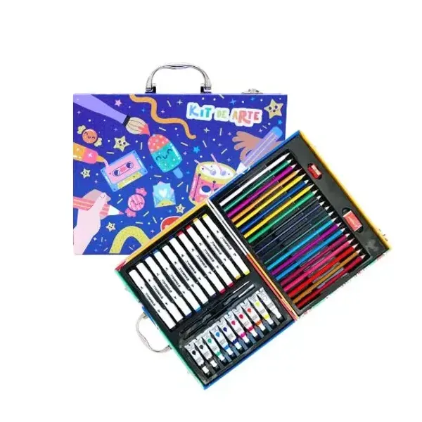 Valijita de Arte Simball azul 48 piezas