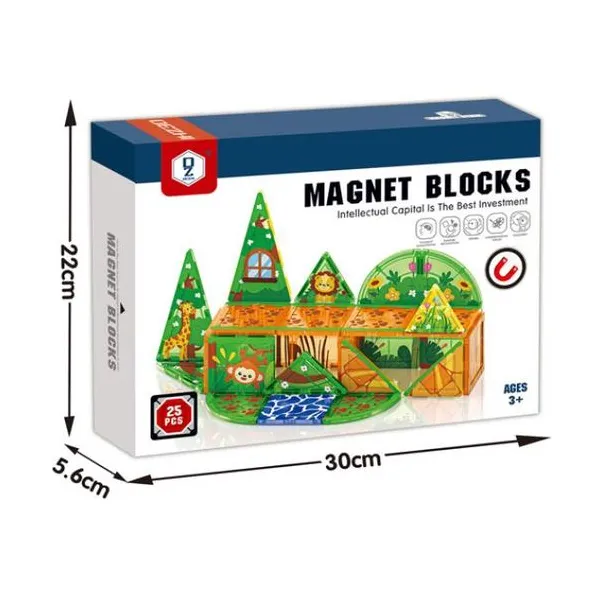 Bloques magnéticos animales del bosque.