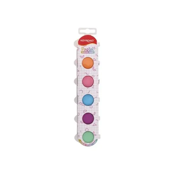 Témpera pastel pote 25cc caja x5 colores Keyroad