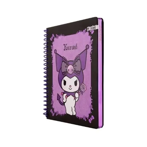Cuaderno espiral a5 Mooving premium kuromi 96 hjs.