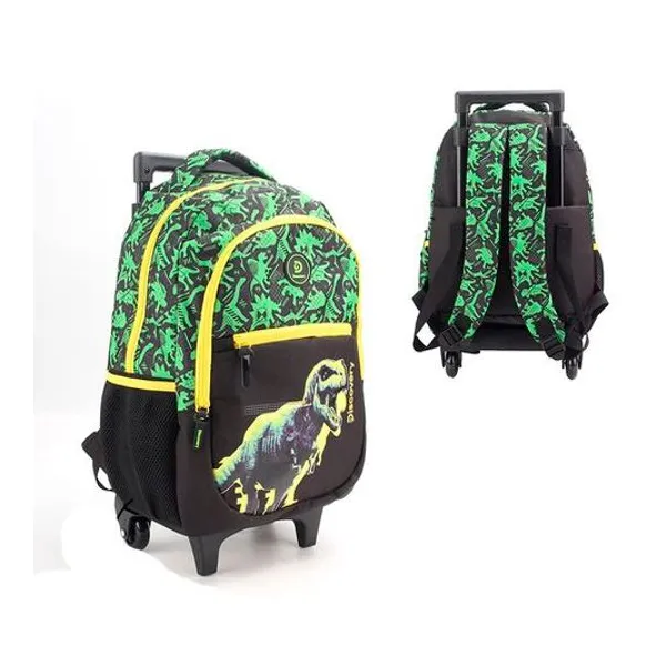 Mochila 16" con carro dinosaurio discovery