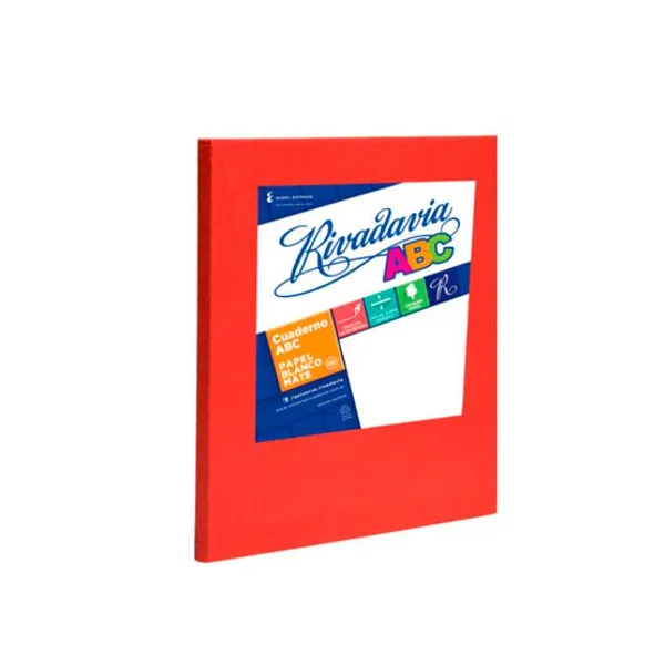 Cuaderno tapa dura Rivadavia abc 19x23,5 x98 hs.ray.rojo araña