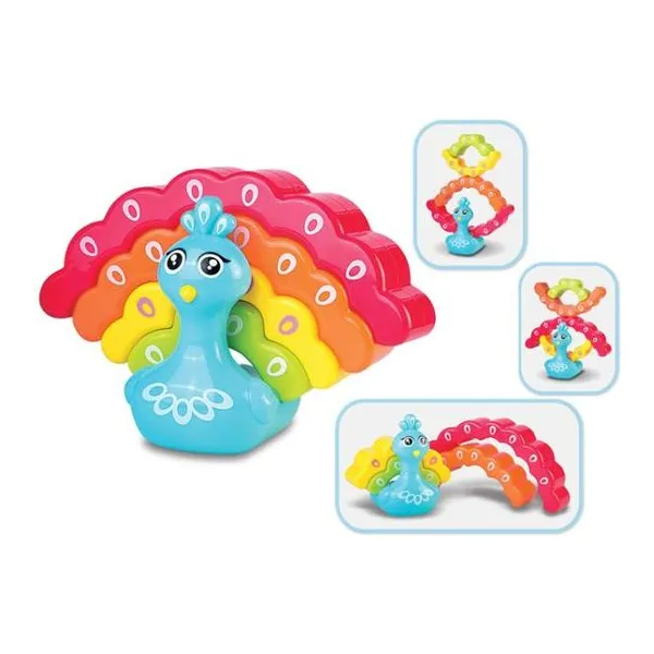 Happy kids rainbow peacock stacker