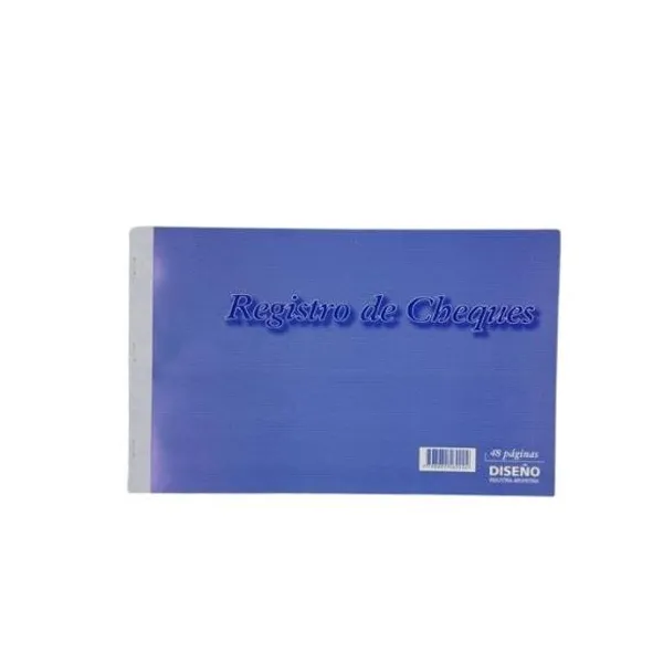 Libro registro cheques diseño t/flex.24 hs.