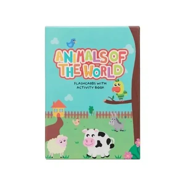 Cartas educativas barco de papel animals of the world