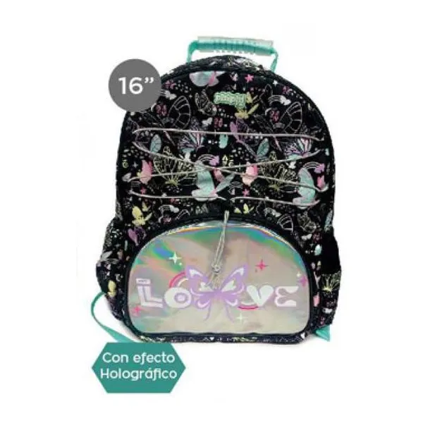 Mochila 16" espalda black butterfly