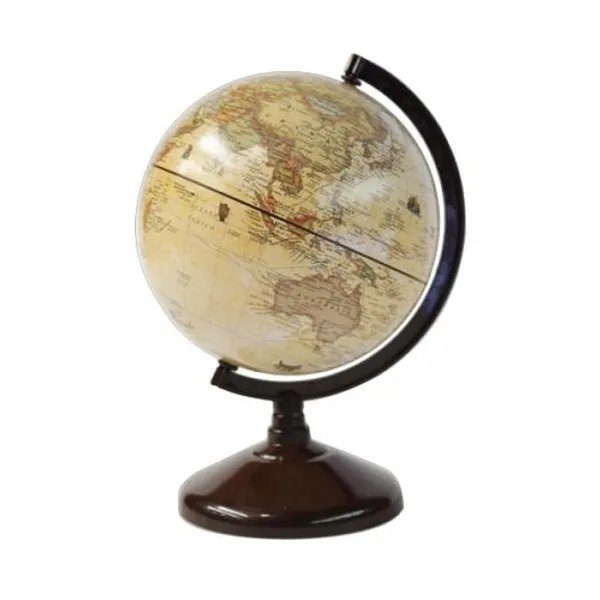 Globo terraqueo 14 cm ø base de plástico antiguo