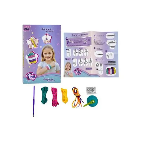 Set para armar pulseras trenzadas en caja 13x20x3 cm