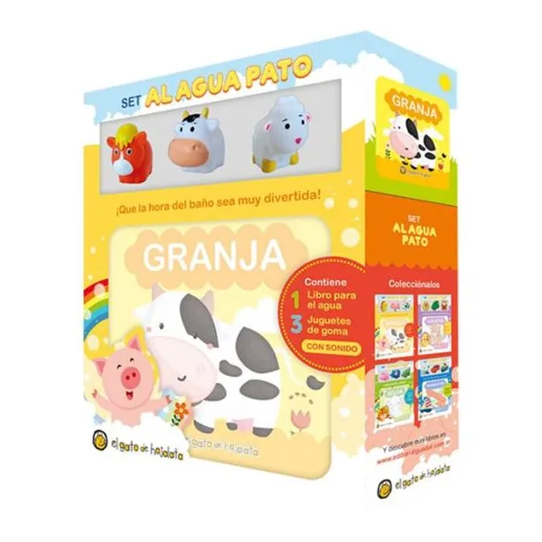 Granja, al agua pato! imprenta mayúscula