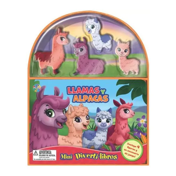 Divertilibros mini llamas y alpacas 23 18 cm