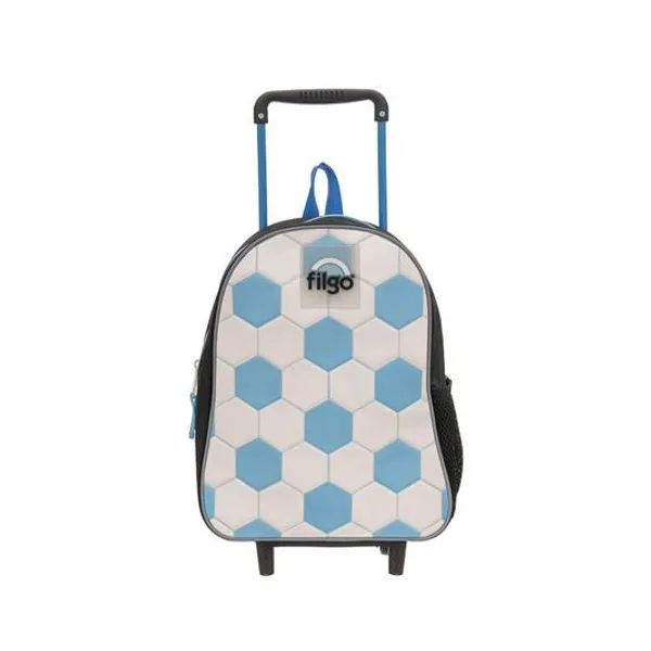 Mochila 12" con carro starpak mini fútbol celeste/blanco Filgo