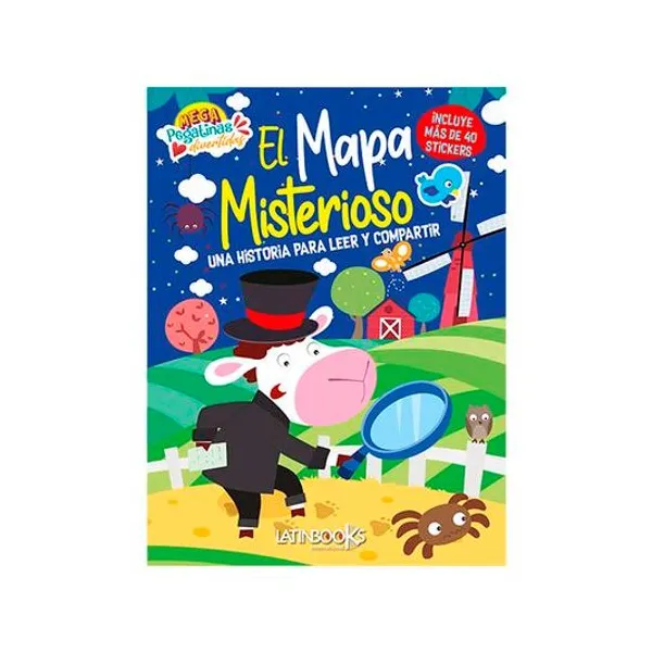 Libro de cuento mega pegatinas divertidas: el mapa misterioso 21x28 cm