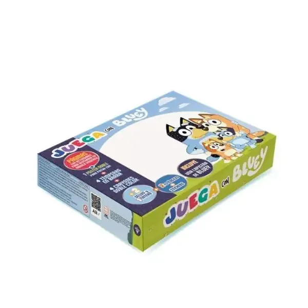 Caja editorial vertice juega con Bluey