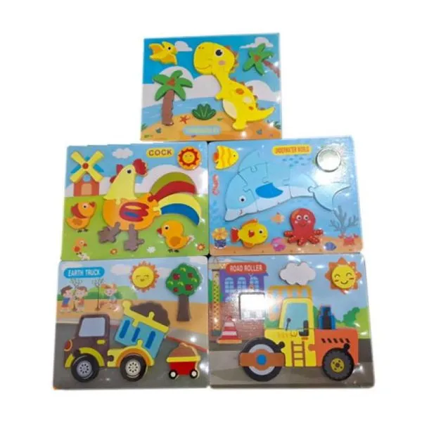 Juego didáctico encastre de madera modelos surtidos 22x15 cm