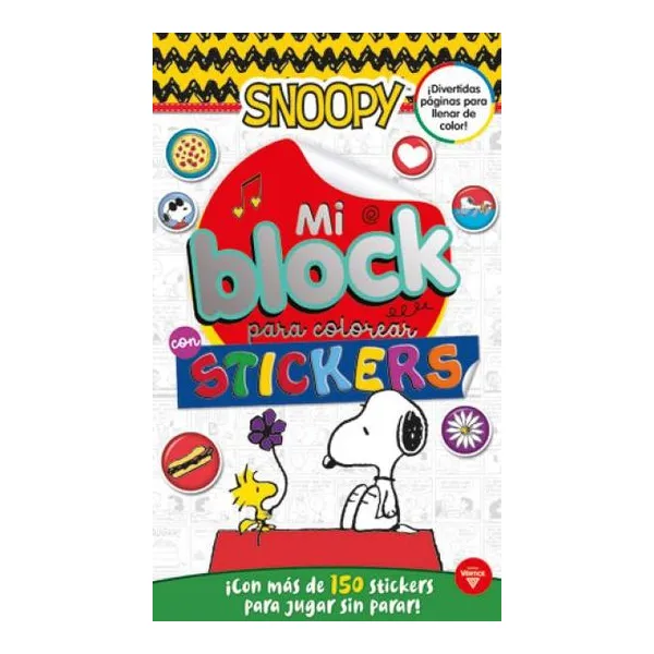 Snoopy mi block para colorear con stickers