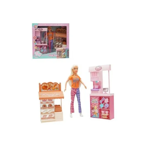 Muñeca Tiny sweet shop con accesorios en caja 34x33x5 cm