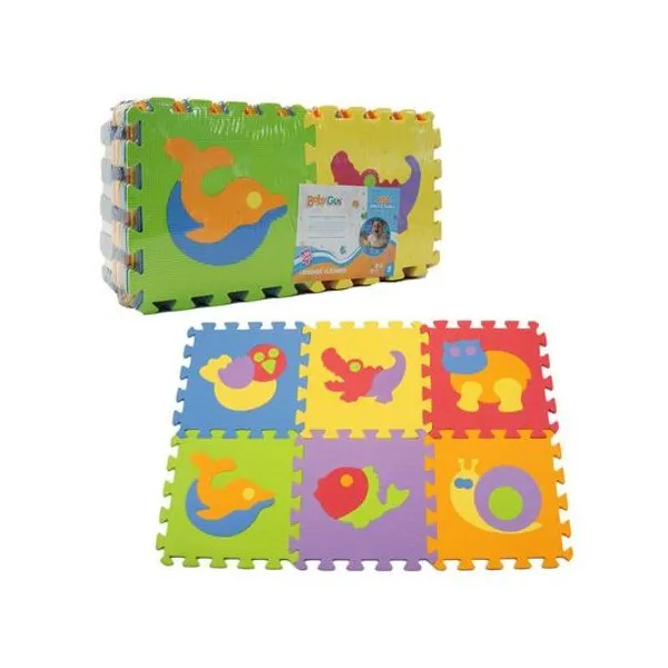 Piso de goma eva animales 36 piezas de 29x29 cm 7 mm