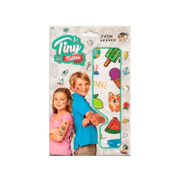 Plancha de tatuajes temporales infantil x1 15x24 cm 53771