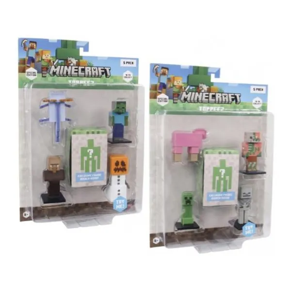 Minecraft toppeez 5 cm en blister x5 edicion especial- modelos surtidos