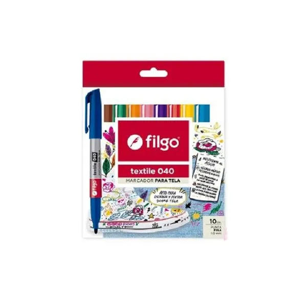 Marcador para tela 1 mm textile 040 caja x10 Filgo