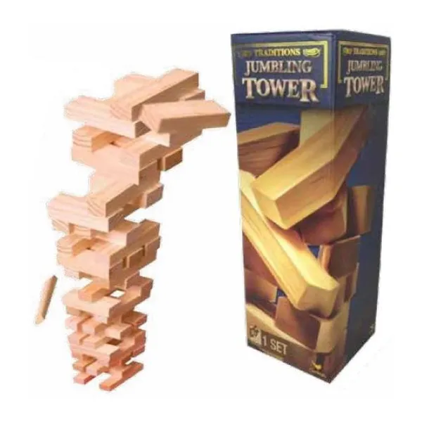 Spin master games torre de equilibrio 39 piezas de madera