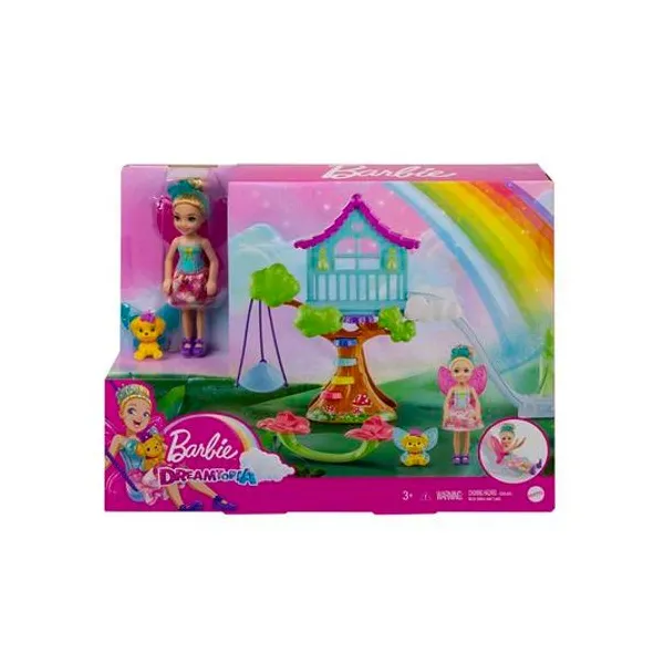 Muñeca Barbie chelsea columpio de nubes 34x26 cm
