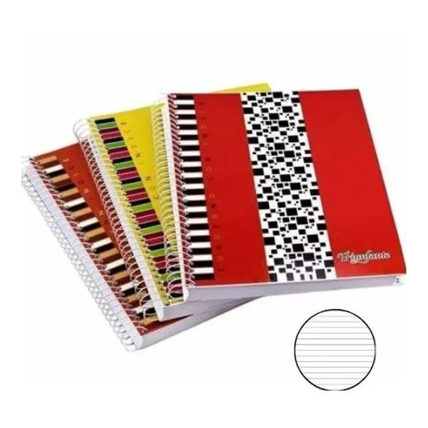 Cuaderno 16x21 cm rayado 96 hojas tapa flexible con índice Triunfante
