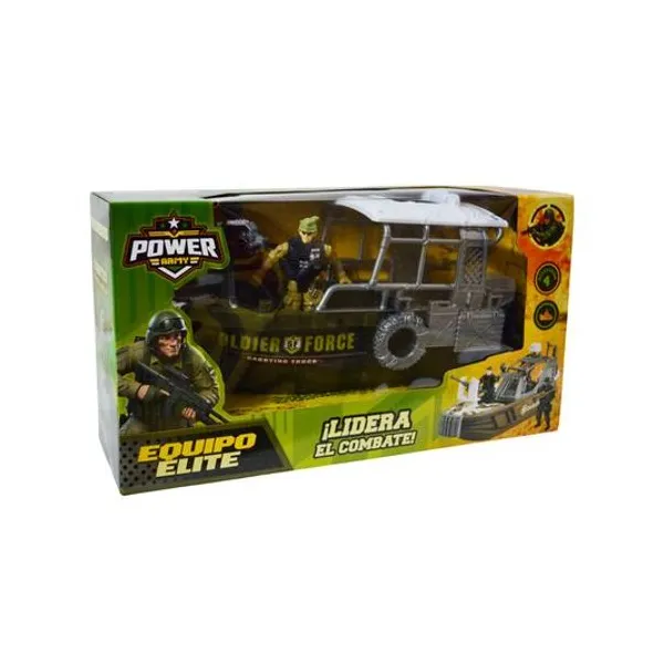 Barco militar con accesorios 4 piezas en caja 34x18.5x11 cm