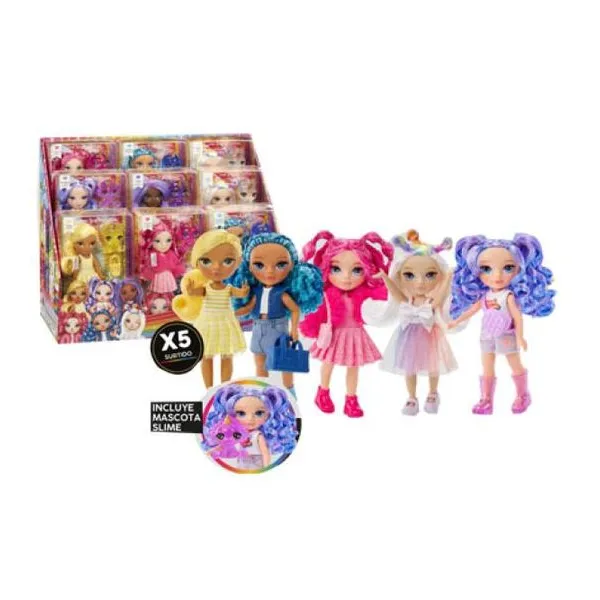 Rainbow high muñeca - 15 cm little sister surtido (5 personajes)