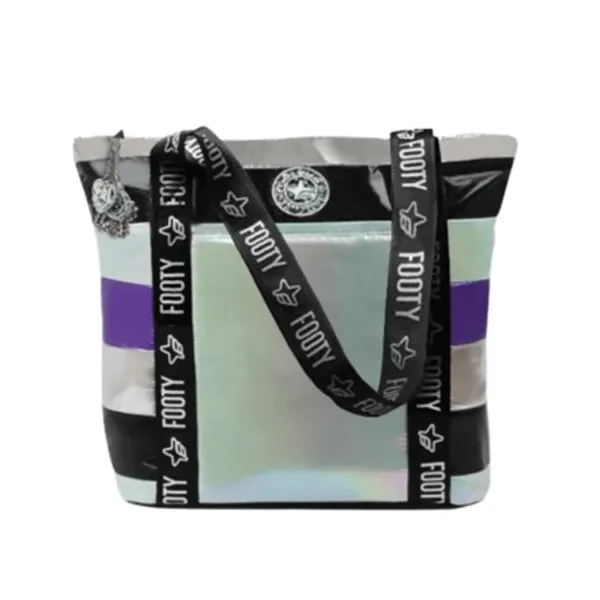 Bolso footy rayado metalizado (fty4055)