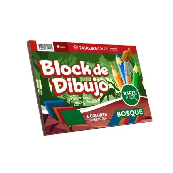 Block de dibujo rapel pack n.° 5 bosque 24 hjs.