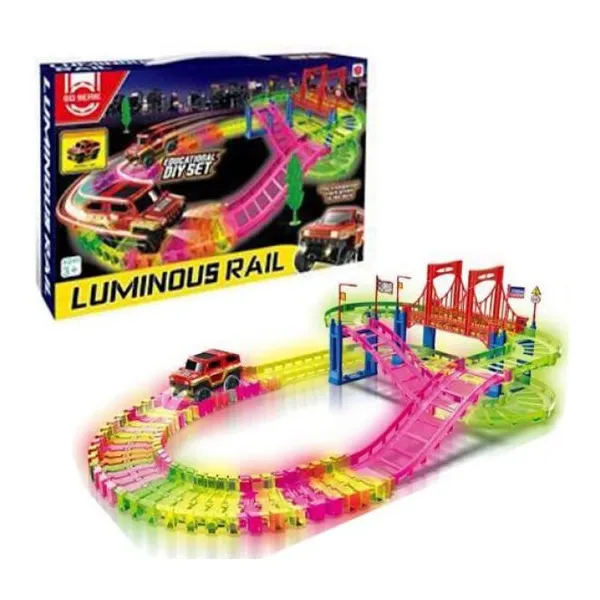 Súper auto con pista y luces