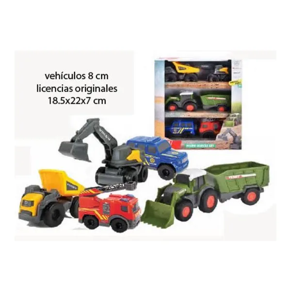 Dickie toys micro rescue, farm and contruction