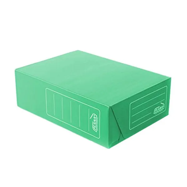 Caja archivo plana plástica t/legajo l/12 cmverde