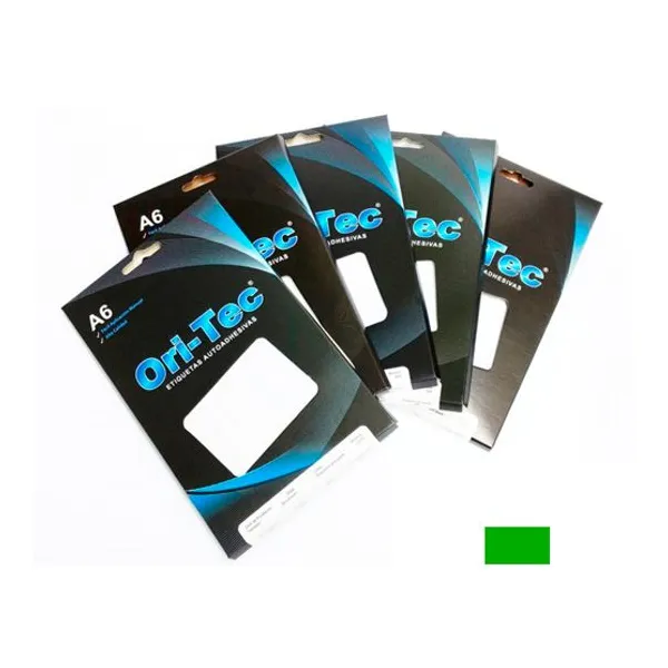 Etiquetas ori-tec a6 105x148,5 mmverde cj.x 30 hjs.25 eti.