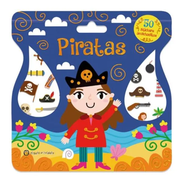 Stickers acolchaditos- piratas 21 21 cm