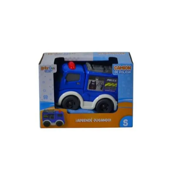 Camión de policia a friccion en caja 11x8x6.5 cm